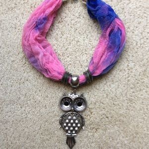 Slip-on Cloth Owl Necklace
